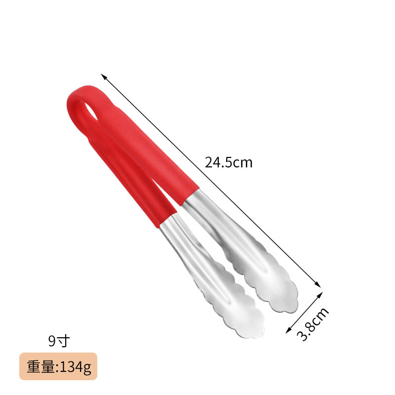 Thickened 304 Stainless Steel Barbecue Clip Hemp Glue Clip Anti-scalding Food Clip Food Clip Multi-purpose Labor-saving Practical Clip