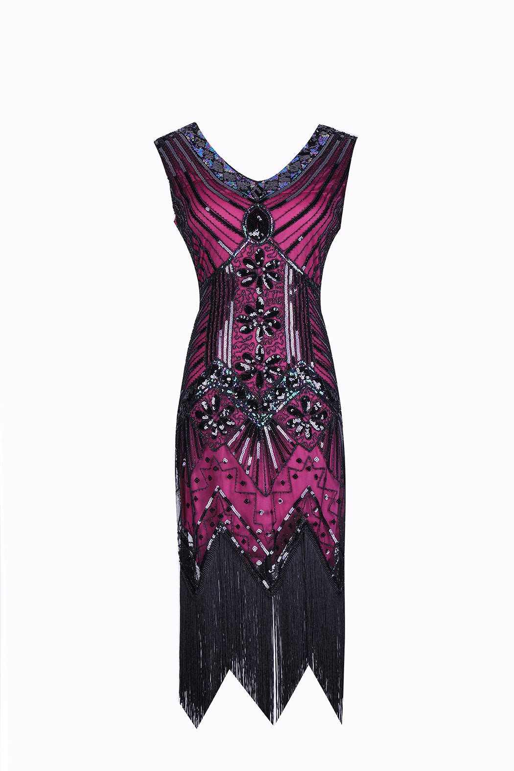 S-4Xl Amazon Wish Real Shot 1920S Retro Sequin Dress Handmade Beaded Tassel Plus Size Evening Dress