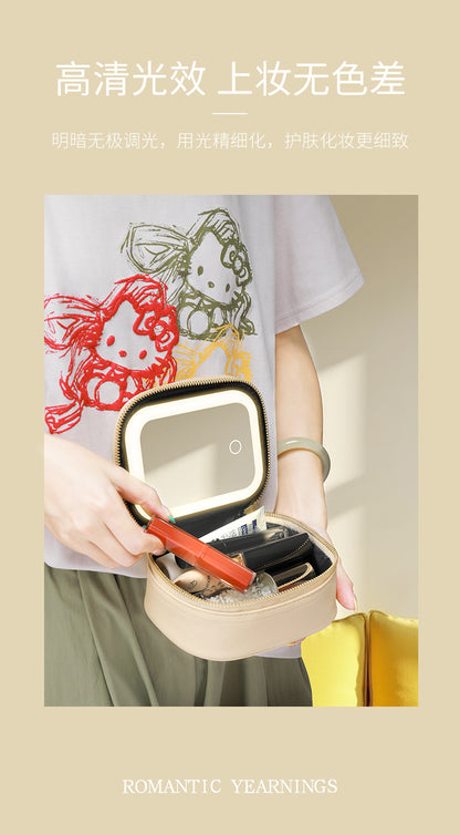 Cosmetic Bag with LED Light Portable small size Cosmetic Case Travel Cosmetic Storage Box