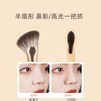 Source Manufacturer Makeup Brush Cangzhou 15 Pieces Gilt Eye Brush Blade Eyebrow Brush