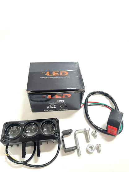 Electric car light super bright LED strong light motorcycle lens headlight shop street light tricycle battery car super bright spot light