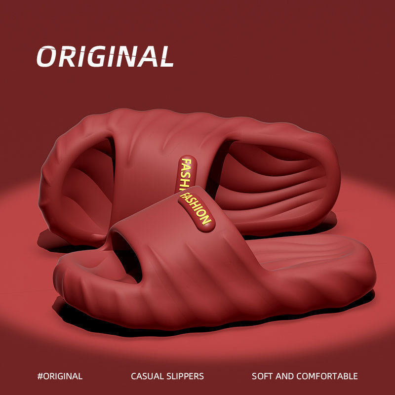 Women's Summer New Style Slippers for Couples, Thick-Soled Indoor Bathroom Anti-Slip and Odor-Resistant Slippers for Men to Wear Outside