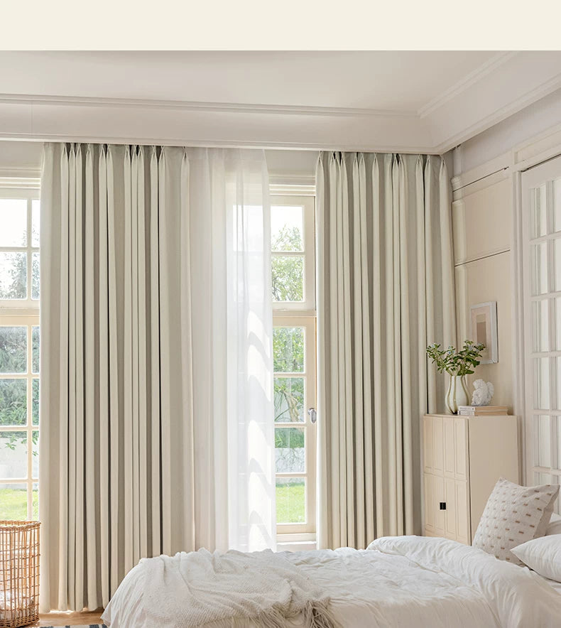 2026 New Summer Blackout Curtain Fabric, Sunshade and Heat Insulation for Living Room and Bedroom, Simple Modern Blackout Curtain Finished Product
