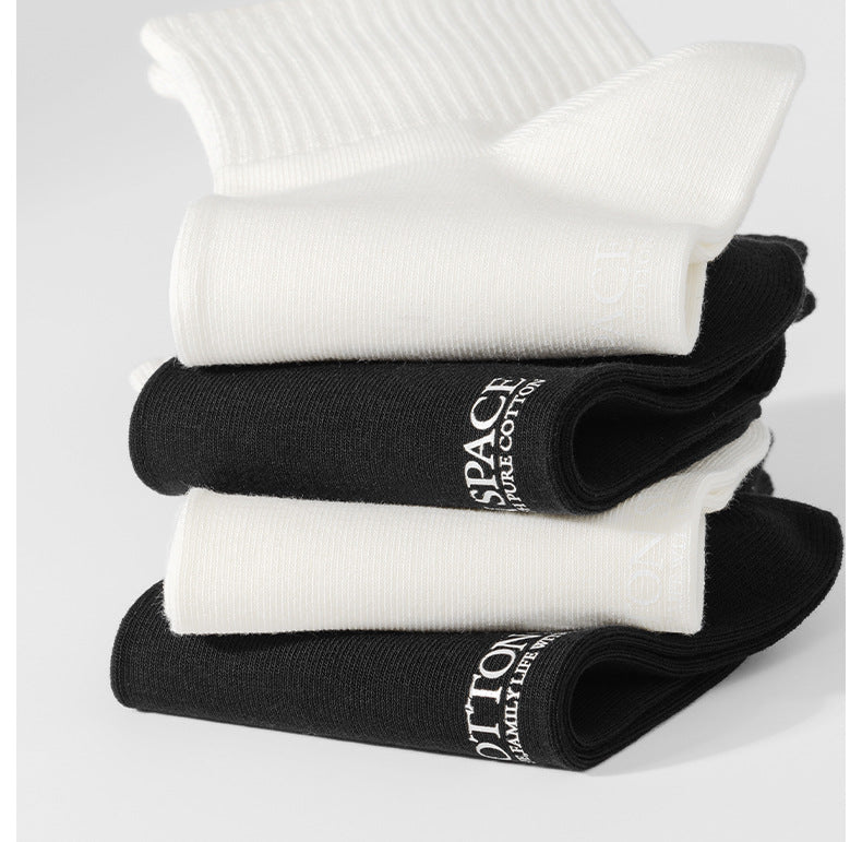 [New] 100 cotton socks for children in autumn cotton antibacterial deodorant small white boneless ladies socks