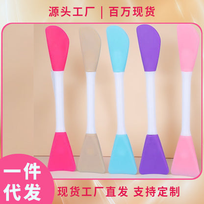 Double-Ended Silicone Mask Brush, Facial Cleansing Massage Brush, Mud Mask Application, Facial Homemade Soft Mask Tool Special Brush