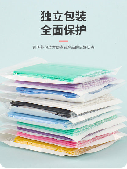 Wholesale Eyelash Extension Cotton Swabs, Disposable Small-Headed Eyelash Cleaning Cotton Sticks, Makeup Removal, Beauty Eyelash Micro Brushes