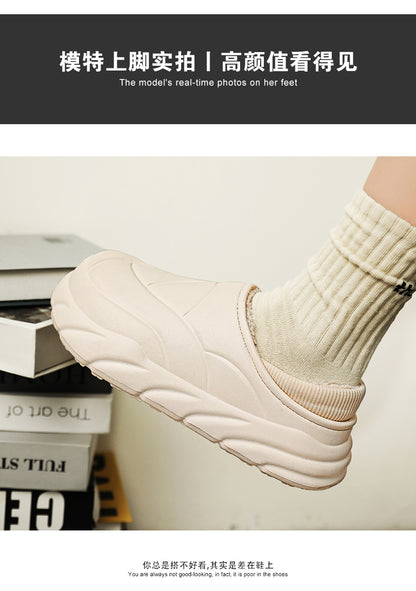 Waterproof Winter Men's Slippers 2025 New Winter Home Warm Thick-Soled Couple Casual Cotton Shoes for Women