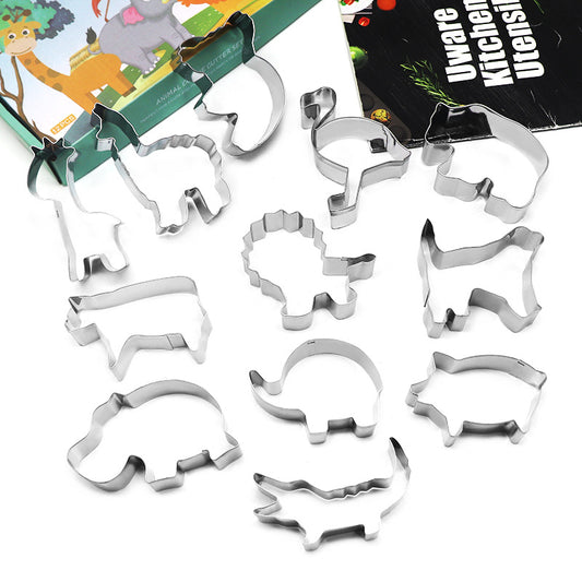 Wholesale animal series stainless steel biscuit mould suit lion tiger elephant animal biscuit biscuit cutting mould by PDG ibma