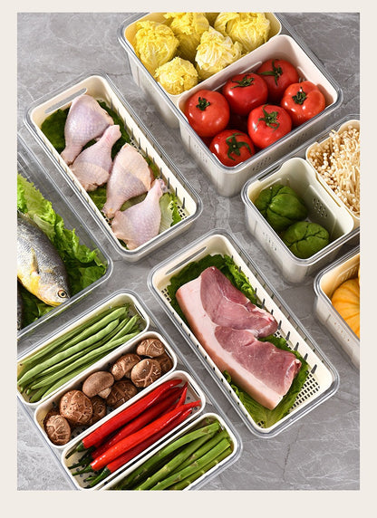 Fresh-Keeping Box Plastic Storage Thickeneded Refrigerator Dust-Proof Finishing Household Artifact Special Kitchen New Plastic Box