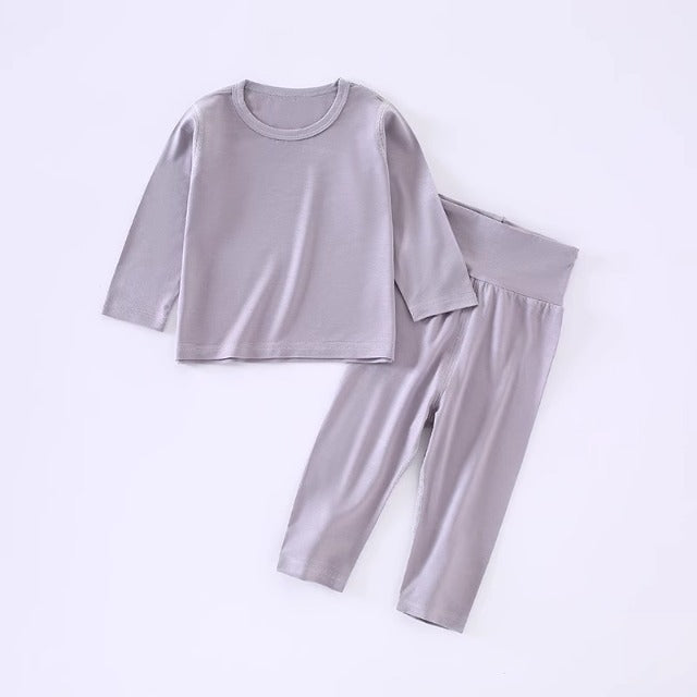 Category a Modal Infant Home Clothing Set High Waist Belly Protection Baby Long Sleeve Pajamas Air Conditioning Clothes Autumn Clothes Autumn Pants