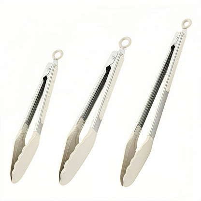 Cross-Border Silicone Clips, High Temperature Resistant Kitchen Anti-Scalding Barbecue Barbecue Clips, Food Clips, Household Stainless Steel Steak Clips