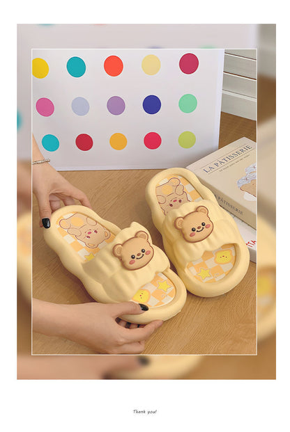 Women's spring and summer new thick-soled sandals and slippers for wearing cartoon PVC non-slip casual soft-soled sandals and slippers wholesale