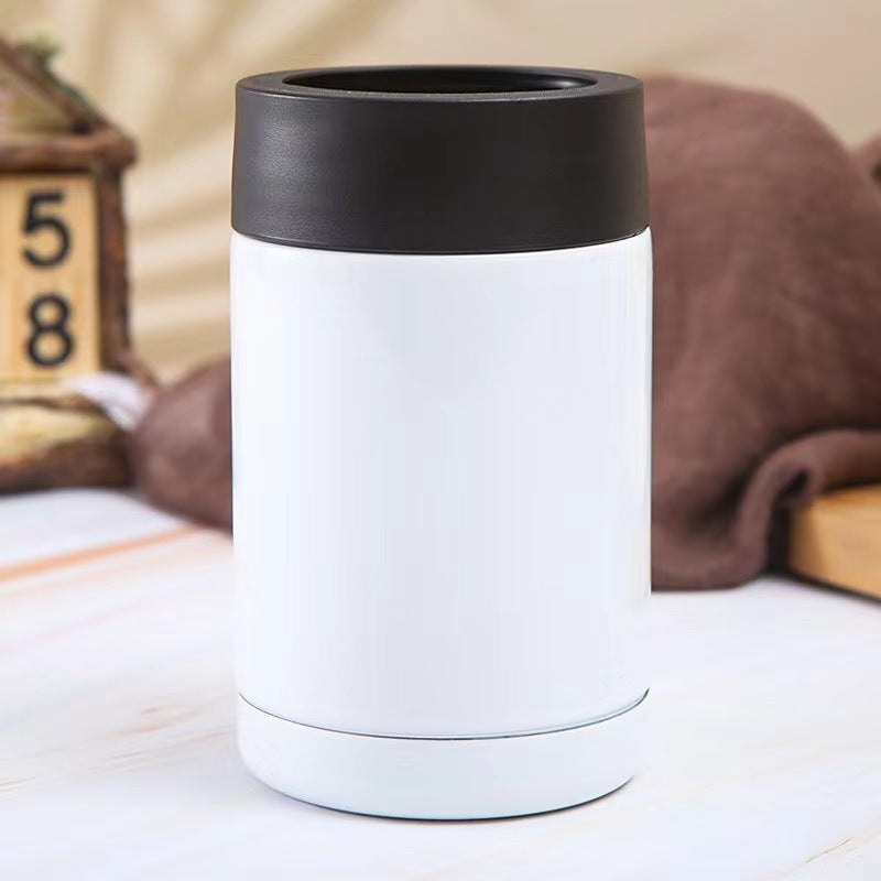 Cross-Border 12oz Double-Layer Vacuum Cold Storage Tank 304 Stainless Steel Beer Tank Outdoor Portable Car-Mounted Coke Tank Wholesale