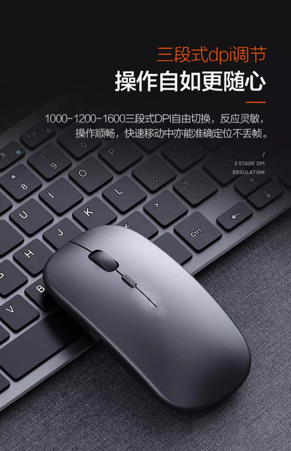 Wireless Mouse Rechargeable Mute Laptop Bluetooth Tablet Business Office for Dell HP Lenovo