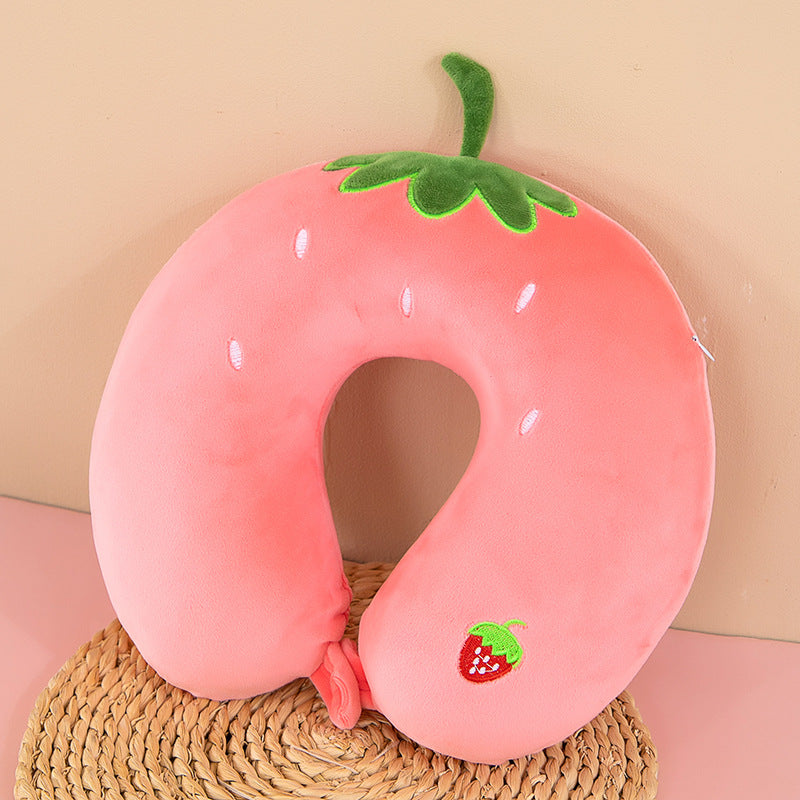 Neck Pillow Travel Memory Foam U-shaped Pillow Cartoon Gift Sponge Sleeping Neck Pillow Embroidery Slow Rebound Nap Pillow