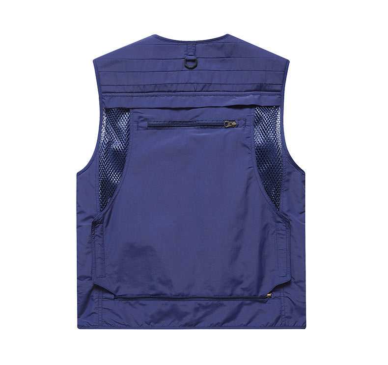 Four Seasons Photography Tooling Multi-Pocket Quick-Dry Vest Safety Waistcoat Logo Printing Men's and Women's Wear