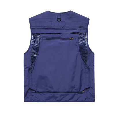 Four Seasons Photography Tooling Multi-Pocket Quick-Dry Vest Safety Waistcoat Logo Printing Men's and Women's Wear