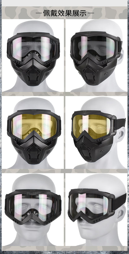 Zlang tactical mask outdoor riding cross-country skiing goggles mask lens 3mm outdoor CS protective equipment
