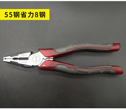 Pliers European Chrome Vanadium Steel Wire Pliers Source Factory Pvc Plastic Handle Tiger Pattern Vise 8inch Large Quantity Discount Pliers