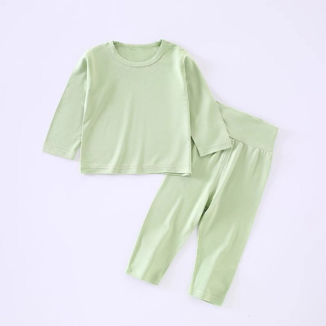 Category a Modal Infant Home Clothing Set High Waist Belly Protection Baby Long Sleeve Pajamas Air Conditioning Clothes Autumn Clothes Autumn Pants