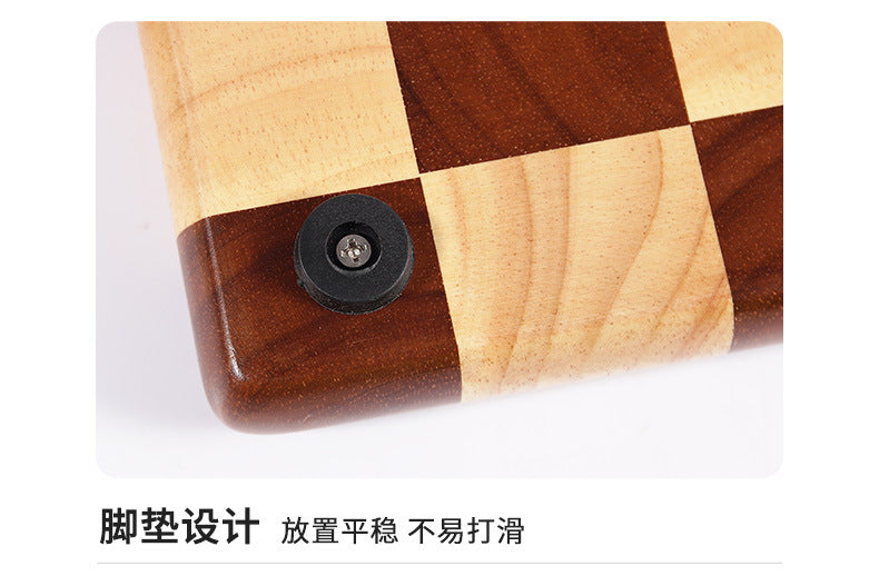 Wholesale antibacterial mildew-proof anti-skid rubber wood solid wood splicing checkerboard cutting board solid wood chopping board cutting board
