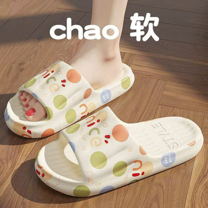 2025 New Summer Slippers for Women to Wear Outside Home Indoor Bathroom Bathing Pregnant Women Anti-Slip Anti-Odor Couple Sandals Slippers