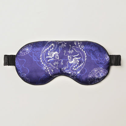 Mulberry Silk Eye Mask, Ice Silk Imitation Silk, Chinese Style Color, Satin Silk Light-Blocking Eye Mask for Sleep, Printed, in Stock Wholesale
