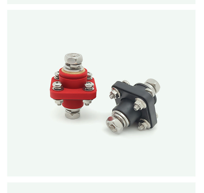 Brass Square Battery Connector Through-Wall Energy Storage Terminal M8 High Current Terminal Block 200A