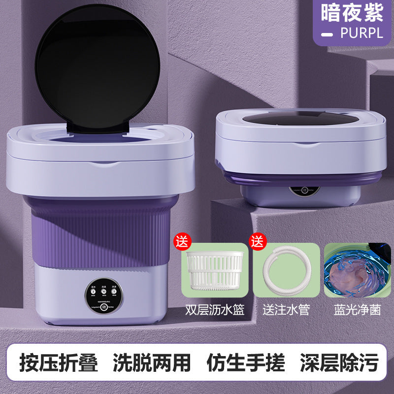 Daifa cross-border folding washing machine mini small washing machine baby underwear wash socks can be dried portable