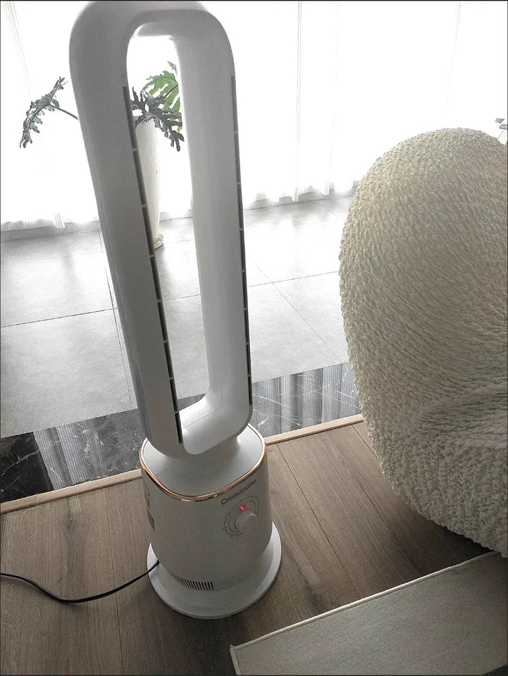 Bladeless Tower Fan with Remote Control 120° Oscillating Air Purifier for Baby Room/Dorm Quiet Floor Fan with Sterilization