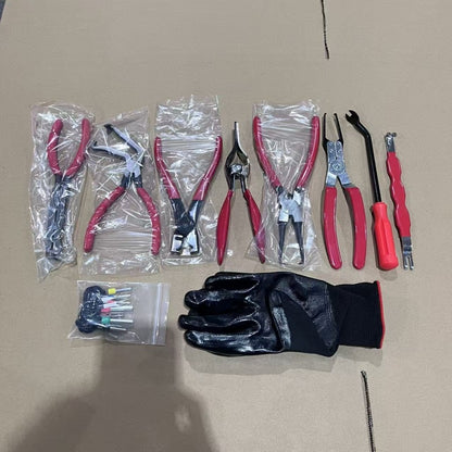 Red and black elbow 60 degree power-off pliers bolt pliers multi-purpose pliers car oil pipe separation harness pliers cross-border pliers