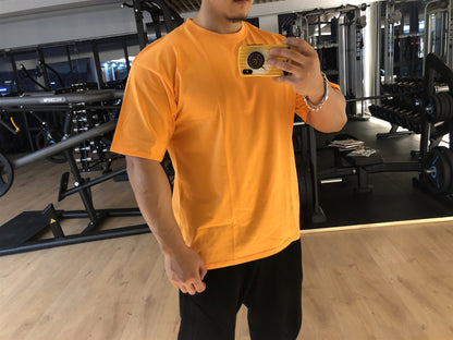MUSCLE PUNK Original Loose plus size Half-sleeved T-shirt Men's Fashion Brand Printed Fitness Crewneck Top Short-sleeved