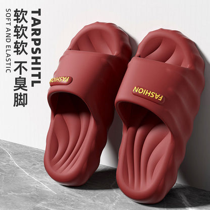Women's Summer New Style Slippers for Couples, Thick-Soled Indoor Bathroom Anti-Slip and Odor-Resistant Slippers for Men to Wear Outside
