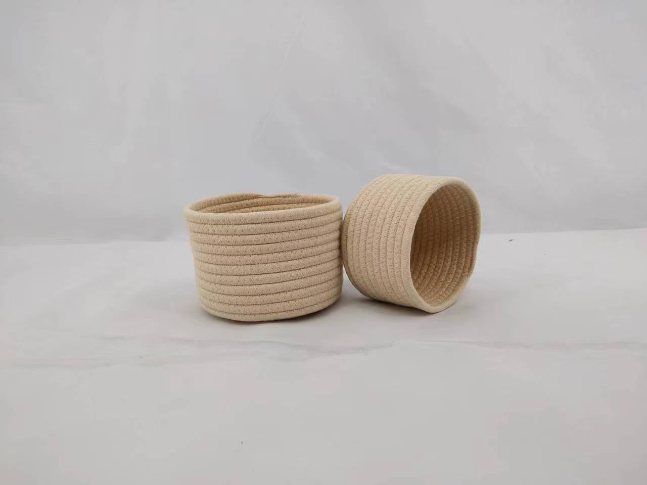 Small Cotton Rope Under-Bed Storage Box, Woven Under-Bed Storage Basket, Snack Basket, Home Storage Organizer
