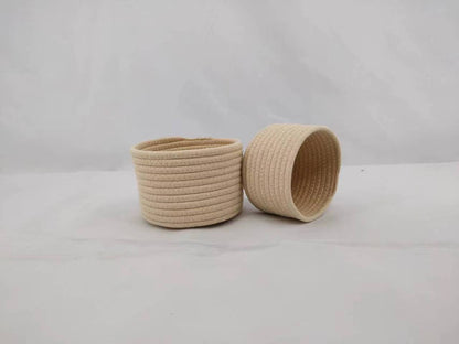 Small Cotton Rope Under-Bed Storage Box, Woven Under-Bed Storage Basket, Snack Basket, Home Storage Organizer