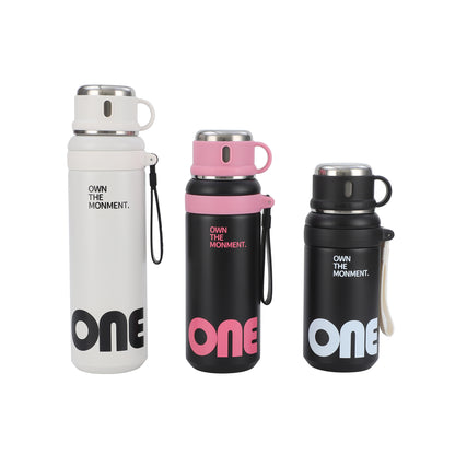 New Large-Capacity Straw Insulated Cup, Outdoor Portable Vacuum Double-Drink Cup, Household Double-Layer 316 Stainless Steel Water Cup