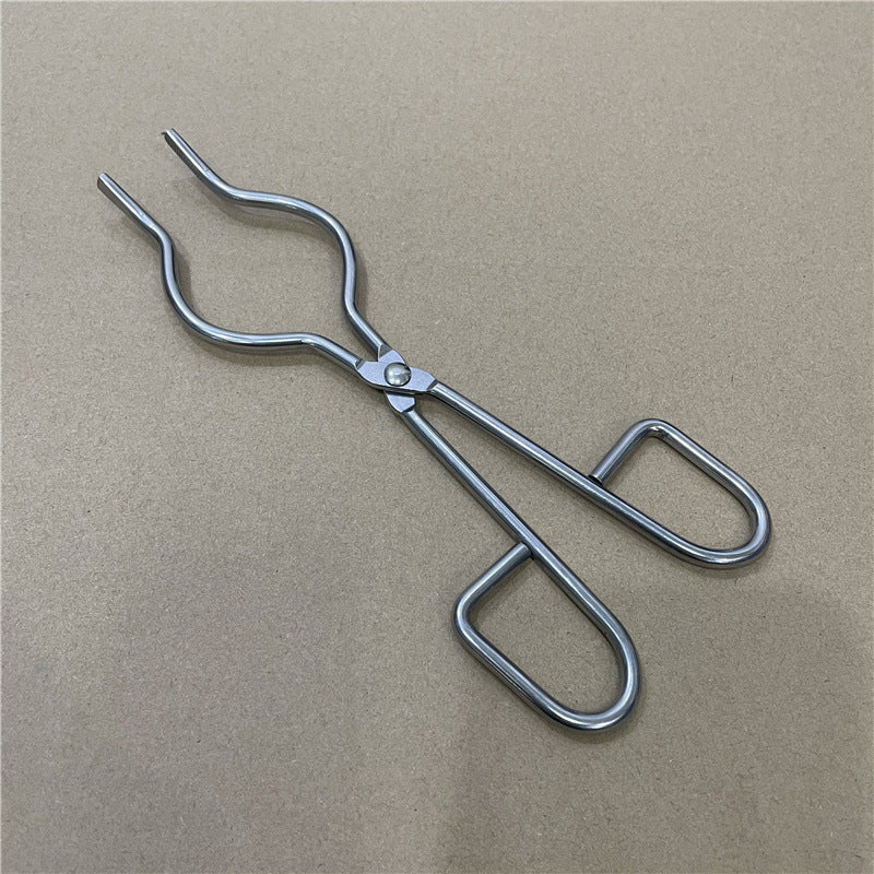 Thickened Stainless Steel Crucible Clamp Laboratory Crucible Jacket Rumi High Temperature Ceramic Clamp Chemical Beaker Clamp Fire Clamp
