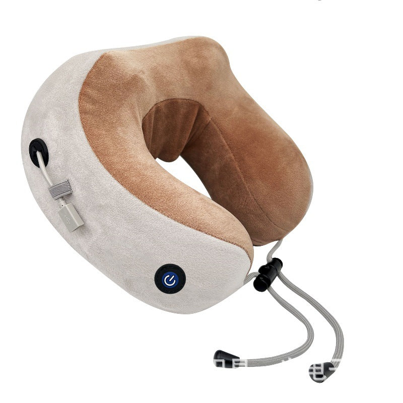 Household Massage U-shaped Pillow Memory Foam Portable Car Travel Electric Neck Cervical Massager U-shaped Massage Pillow