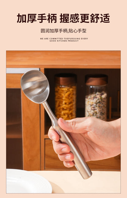 New 304 Stainless Steel Ice Cream Spoon Self-melting Ice Cream Spoon Digging Watermelon Fruit Ball Digger Eating Melon Artifact Spoon