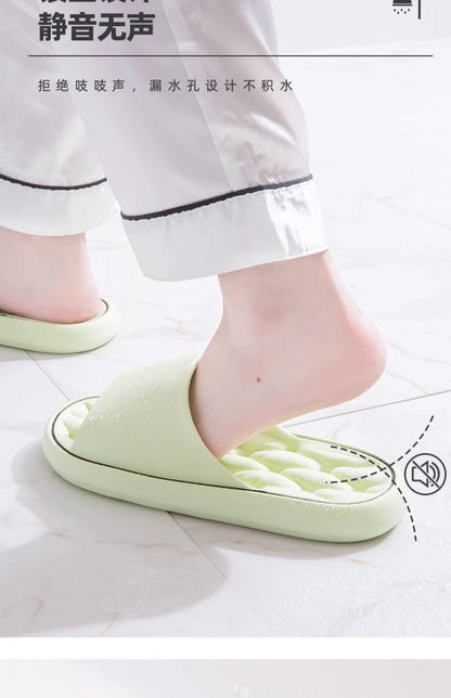 Slippers for Women, Summer Couples, Indoor Home Bathroom Bathing, Leaking, Non-Slip, Thick-Soled, Shit-Stepping Household Sandals, Slippers for Men