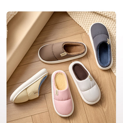 Waterproof Cotton Slippers for Men, Home Use, Autumn and Winter 2026 New Model, Indoor Home Warm Thick-Soled Warm Cotton Slippers for Men