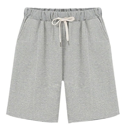 Small Sweat Pure Cotton Shorts Breathable Women's Summer High Waist Thin Loose Sports Casual Pants Slimming Straight Pants Women's Pants