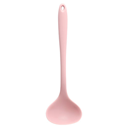 Silicone Soup Spoon Food Grade Long Handle Household Large Soup Spoon High Temperature Resistant Mini Porridge Spoon Frying Spoon Non-stick Cooking Pan Spoon