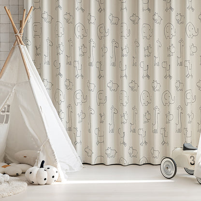Children's Curtains with Digital Printing on Black Gold Base Fabric, Light Luxury Style for Bedroom and Living Room, Thickened New Model, Shaoxing Curtains, Blackout Wholesale