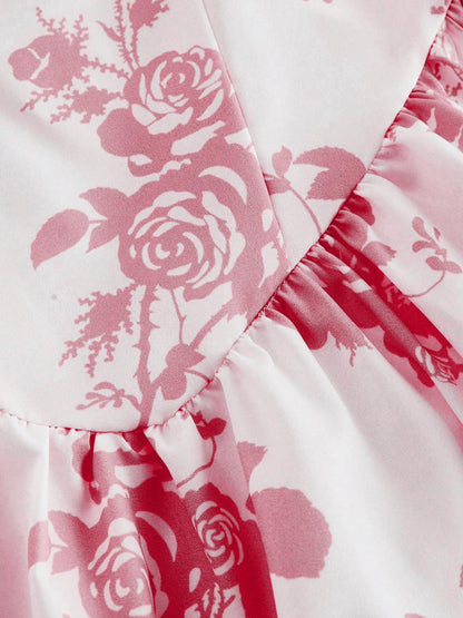 Amazon 2025 European and American New Women's Floral Printed Sling Homecoming dress Summer Sun Dress Spring Dress