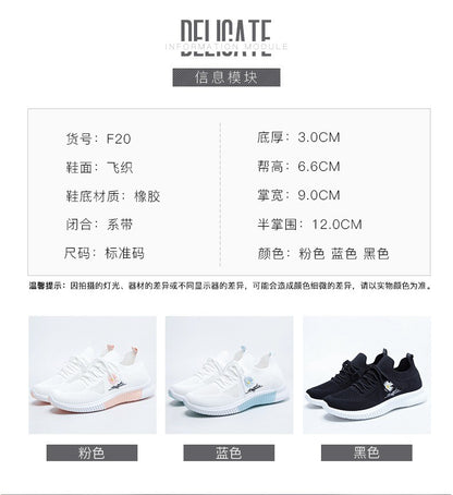 Mesh Shoes Women's Shoes 2023 New Autumn Breathable sneaker Women's Mesh Casual White Shoes Casual Slip-on