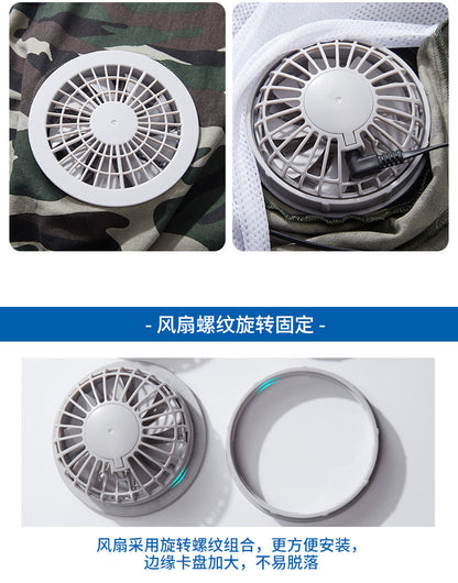 Air-Conditioned Clothing Men's Summer Outdoor Labor Protection Work Clothes Charging Refrigeration Welder High Temperature Heatstroke Prevention Cooling Fan Clothing