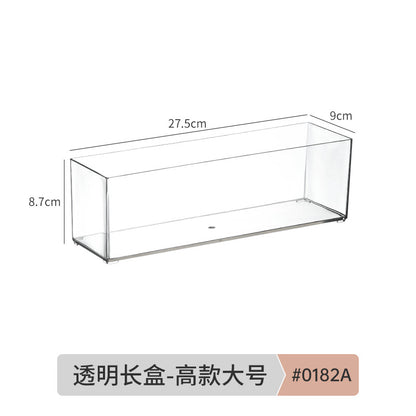 Enlarge 40cm Long Transparent Box Narrow Long Square Storage Box 15cm Wide Water-tight Drawer Finishing