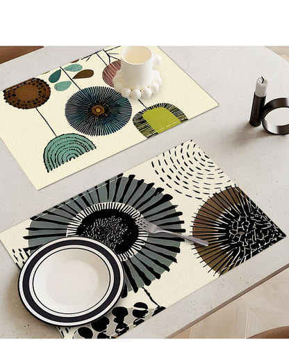 Amazon's Best-Selling Geometric Flower-Shaped Placemat New Holiday Linen Table Mat Home Kitchen Table Decoration Insulation Mat