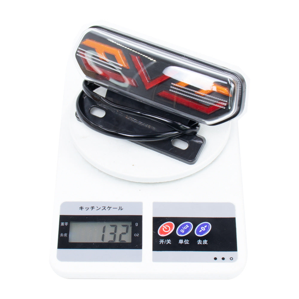 Factory wholesale electric car motorcycle tail light assembly 12V with bracket LED horse racing three-in-one driving tail light